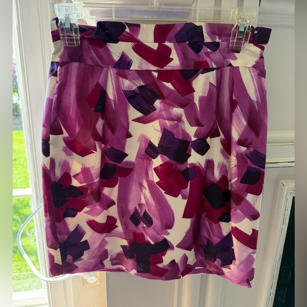 Banana Republic Purple and Pink Mini Pencil Skirt
